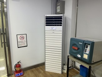 김해공항 국제공항의원 상업용 스탠드 냉난방기 설치